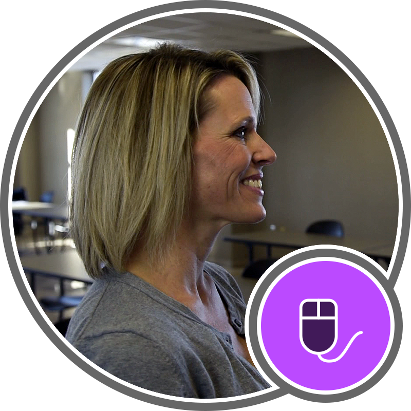 Purple Computer Mouse Icon